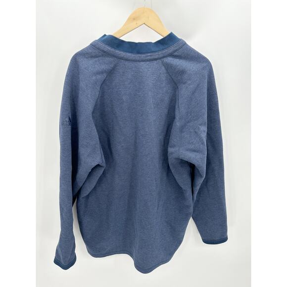 Adidas Navy Blue Adi-Club Quarter Zip Golf Sweatshirt Pullover Mens Size 2XL - Picture 3 of 9
